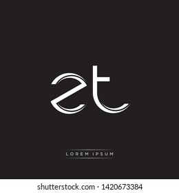 zt z t Logo Initial Letter Split Lowercase Modern Monogram Template Design