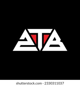 ZTB triangle letter logo design with triangle shape. ZTB triangle logo design monogram. ZTB triangle vector logo template with red color. ZTB triangular logo Simple, Elegant, and Luxurious design.