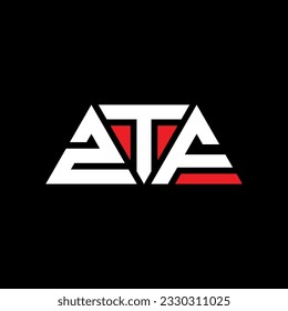 ZTf triangle letter logo design with triangle shape. ZTf triangle logo design monogram. ZTf triangle vector logo template with red color. ZTf triangular logo Simple, Elegant, and Luxurious design.