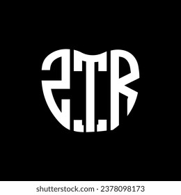 Diseño creativo del logo de la carta ZTR. Diseño único de ZTR.
