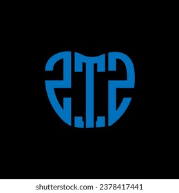 Diseño creativo del logo de la carta ZTZ. Diseño único ZTZ.
