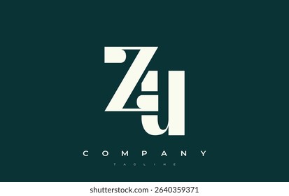 ZU Abstract Geometric Logo Design. Modern and elegant logo design with simplistic typography elements, showcasing branding excellence.