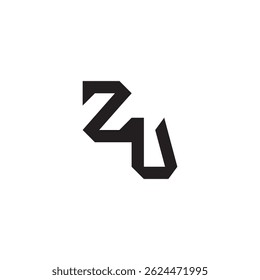 ZU Alphabet design modern futuristic Initial monogram sport logo alphabet esport gaming