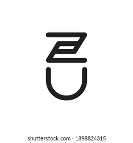 zu initial letter vector logo