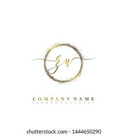 ZU Initial luxury handwriting logo vector