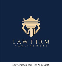 ZU initial monogram logo for lawfirm vector design