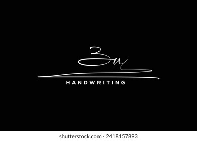 ZU initials Handwriting Signatur Logo. ZU Handgezeichnete Kalligraphie-Schrift, die Vektor. ZU Brief Immobilien, Schönheit, Fotografie Brief Logo Design.