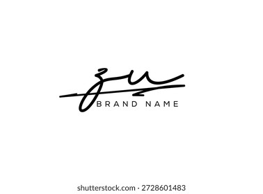 ZU Brief elegante kursive Schönheit Handschrift Logo. symbol design| typografie logo| schöpferische marke| firma identität| signatur logo.