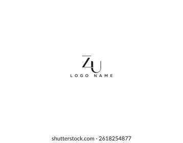 ZU Logo, Creative ZU icon, UZ logo for your company