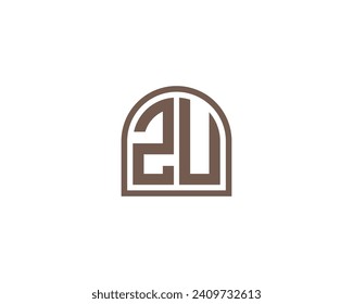 ZU Logo-Design-Vektorgrafik-Vorlage