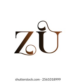 zu simple alphabet art vector icon negative space logo design for your business