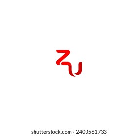 ZU, UZ Buchstaben Logo Design Template Elemente. Modernes abstraktes Logo für digitale Buchstaben. Vektorgrafik. Neues Modern-Logo.