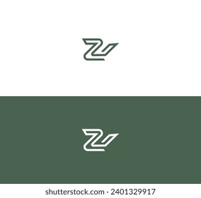 ZU, UZ Buchstaben Logo Design Template Elemente. Modernes abstraktes Logo für digitale Buchstaben. Vektorgrafik. Neues Modern-Logo.