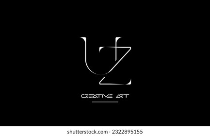 ZU, UZ, Z, U-Logo für abstrakte Buchstaben