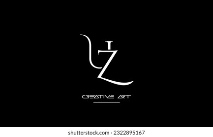 ZU, UZ, Z, U-Logo für abstrakte Buchstaben