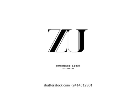 ZU, UZ, Z, U, Abstrakte Buchstaben Logo-Monogramm