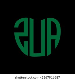 ZUA letter logo creative design. ZUA unique design.
