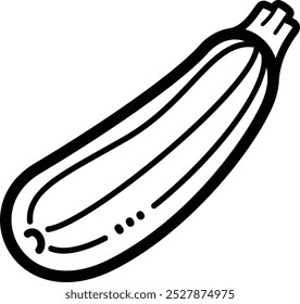 Ícone e ilustração do vetor de rabiscar abobrinha