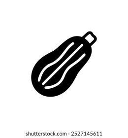 Zucchini icon. Courgette vegetable vector illustration on white background.