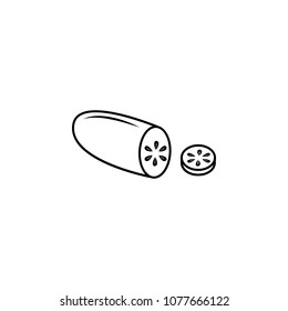 zucchini icon. Element of eating for mobile concept and web apps. Thin line  icon for website design and development, app development. Premium icon on white background