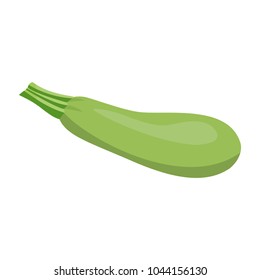 Zucchini icon in a flat design on a white background. Vector illustration