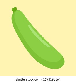 Zucchini icon. Flat illustration of zucchini vector icon for web design