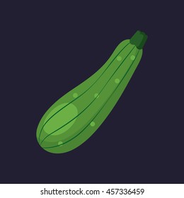 Zucchini Icon In Flat Style