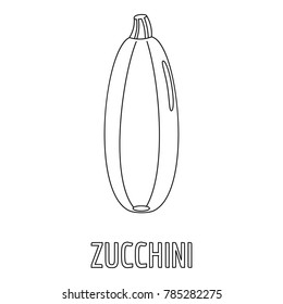 Zucchini icon. Outline illustration of zucchini vector icon for web