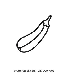 Zucchini icon Vector flat thin line illustration