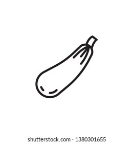 Zucchini line vector icon. Vegetable icon for websites, web design, mobile app.