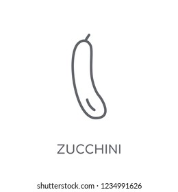 Zucchini linear icon. Modern outline Zucchini logo concept on white background from Fruits and vegetables collection. Suitable for use on web apps, mobile apps and print media.