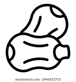 Zucchini squashes icon outline vector. Ripe marrow veggies. Vitamin garden crops