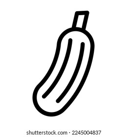 Diseño de icono de línea de vector Zucchini
