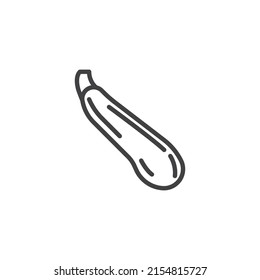 Zucchini vegetable line icon. linear style sign for mobile concept and web design. Zucchini outline vector icon. Symbol, logo illustration. Vector graphics