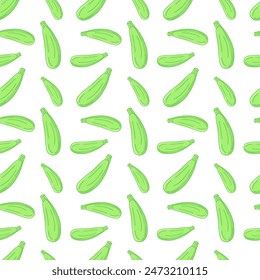 zuccini flat icons seamless pattern