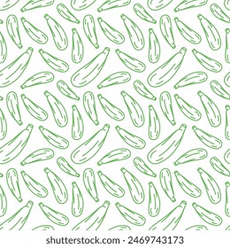 zuccini line icons seamless pattern