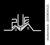 ZUE Real State logo design, ZUE simple and modern logo. ZUE luxurious alphabet design  