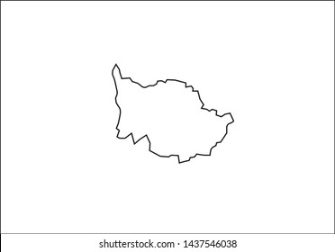 Zug canton outline map Switzerland state region country