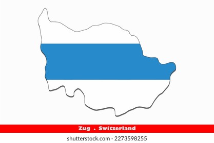 Zug Kanton Schweiz Flagge