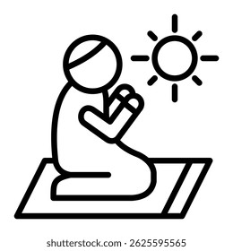 Elemento de icono de oración de Zuhar para diseño