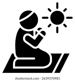 Zuhar Prayer Icon Element For Design