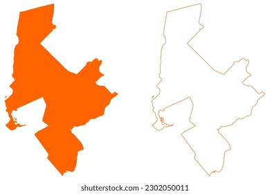 Zuidplas municipality (Kingdom of the Netherlands, Holland, South Holland or Zuid-Holland province) map vector illustration, scribble sketch map