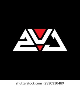 ZUJ Triangle Buchstaben Logo Design mit Dreieck Form. ZUJ Triangle Logo Design Monogramm. ZÜJ Dreieck-Vektorlogo-Vorlage mit roter Farbe. ZUJ Dreieckslogo Einfach, elegant und luxuriös.