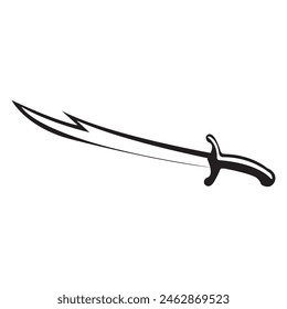 zulfikar sword icon vector illustration design template