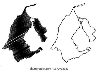 Zulia State (Bolivarian Republic of Venezuela, States, Federal Dependencies and Capital District) map vector illustration, scribble sketch Zulia map