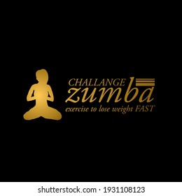 Zumba Challenge Logo Icon For Sport Or Exercise Lose Weight Event