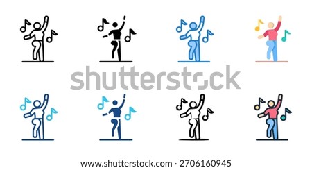 Zumba icon set multiple style collection 
