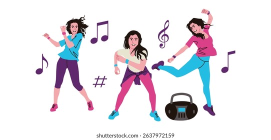 Zumba is a sport with a fast rhythm of movement. Zumba is a combination of salsa dance with aerobic movements