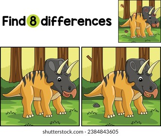 Zuniceratops Dinosaur Find The Differences