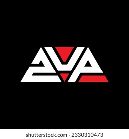 ZUP triangle letter logo design with triangle shape. ZUP triangle logo design monogram. ZUP triangle vector logo template with red color. ZUP triangular logo Simple, Elegant, and Luxurious design.
